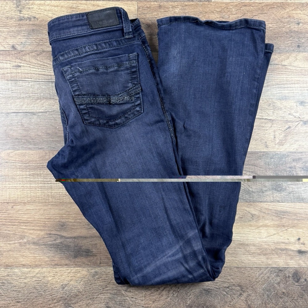 BKE Sabrina Bootcut Jeans Women 28 L Dark Wash Low Rise Y2K 33.5" Inseam